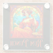 Art Nouveau Rum Punch Glazen Onderzetter (Achterkant)