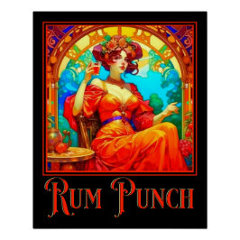 Art Nouveau Rum Punch Perfect Poster
