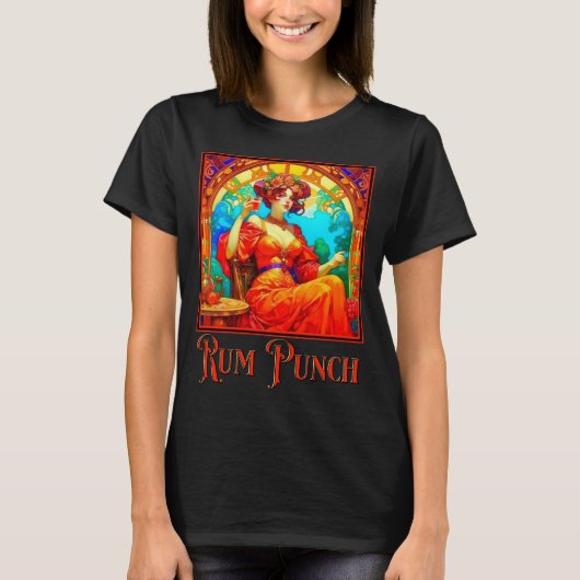 Art Nouveau Rum Punch T-shirt (Voorkant)