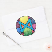 Art Nouveau Rune Dagaz - ONTWAKEN Ronde Sticker (Envelop)