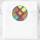 Art Nouveau Rune Ingwaz - EARTH MAGIC Ronde Sticker (Tas)