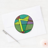 Art Nouveau Rune Laguz - LIFE Ronde Sticker (Envelop)