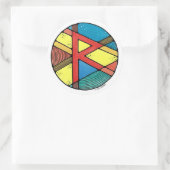 Art Nouveau Rune Raidho - BALANS Ronde Sticker (Tas)