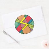 Art Nouveau Rune Sowilo - SUCCES Ronde Sticker (Envelop)