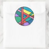 Art Nouveau Rune Thurisaz - DEFENSIE Ronde Sticker (Tas)