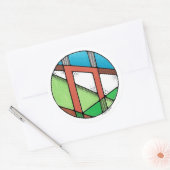Art Nouveau Rune Uruz - KRACHT Ronde Sticker (Envelop)