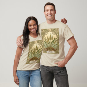 Art Nouveau Sabzeh-illustratie van vernieuwingsspr T-shirt