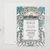 Art Nouveau Sail Away Huwelijksuitnodiging Kaart (Voorkant / Achterkant)