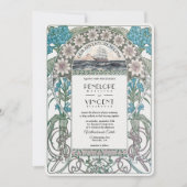 Art Nouveau Sail Away Huwelijksuitnodiging Kaart (Voorkant)