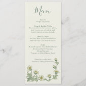 Art Nouveau Salie Bloemrijke rand bruiloftsmenu Menu (Voorkant)