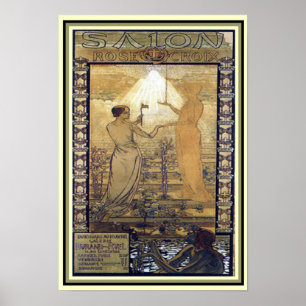 Art Nouveau "Salon de la Roos Croix" Afdrukken 13  Poster