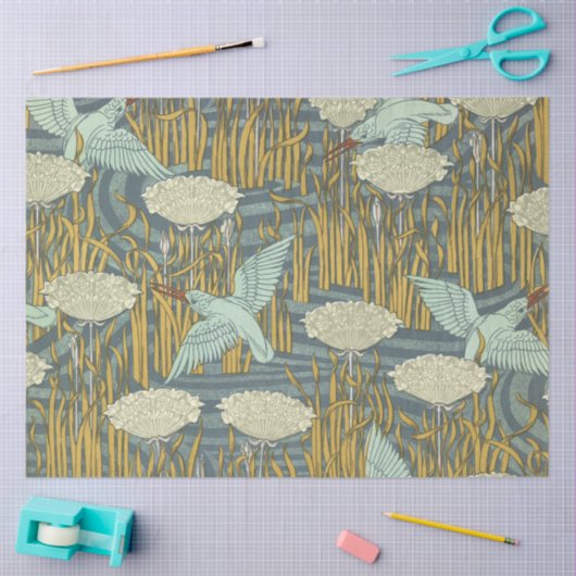 Art Nouveau Sandpiper Tissuepapier (Craft)