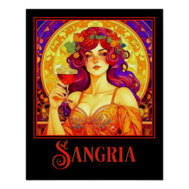 Art Nouveau Sangria Perfect Poster