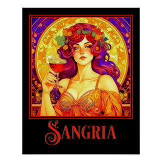 Art Nouveau Sangria Perfect Poster