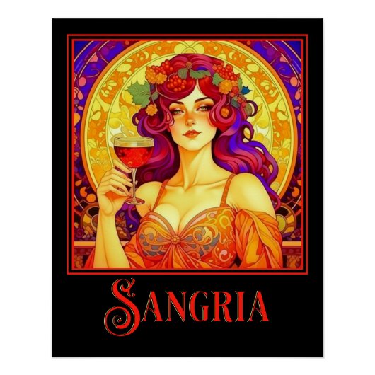 Art Nouveau Sangria Perfect Poster (Voorkant)