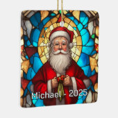 Art Nouveau Santa Ceramic Gift Keramisch Ornament (Rechts)