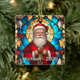 Art Nouveau Santa Ceramic Gift Keramisch Ornament