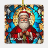 Art Nouveau Santa Ceramic Gift Keramisch Ornament (Voorkant)