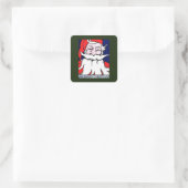 ART NOUVEAU SANTA SQUARE STICKER ENVELOPE SEAL (Tas)