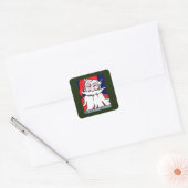 ART NOUVEAU SANTA SQUARE STICKER ENVELOPE SEAL (Envelop)