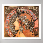  Art Nouveau Savonnerie de Bagnolet Mucha Poster (Voorkant)