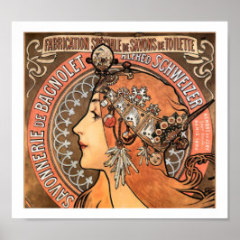Art Nouveau Savonnerie de Bagnolet Mucha Poster