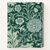 Art Nouveau Schattigee Cat Floral Custom Name Notitieboek (Achterkant)