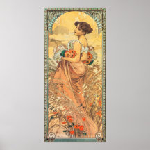 Art Nouveau-schilderij van Zomer door Alphonse Muc