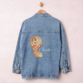 Art Nouveau Schilderkunst Bruid Trouwen Denim Jacket (Hangar)