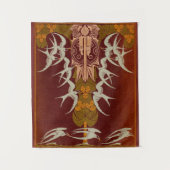 Art Nouveau Schotse Hooglanden Wandkleed (Voorkant)