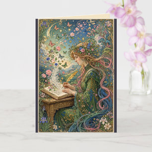 Art Nouveau schrijven in de wereld Kaart
