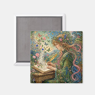 Art Nouveau schrijven in de wereld Magneet