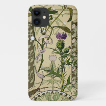 Art Nouveau Scottish Thistle Floral Flowers