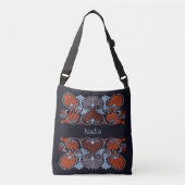 Art Nouveau Scrollwork gepersonaliseerd Crossbody Tas (Voorkant)