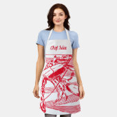 Art Nouveau Seafood Lobster Schort (Gedragen)