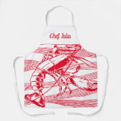 Art Nouveau Seafood Lobster Schort (Voorkant)