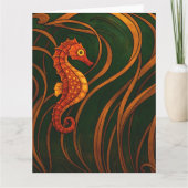 Art Nouveau Seahorse  Kaart (Voorkant)