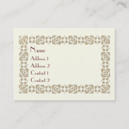 Art Nouveau Season's groeten Visitekaartje