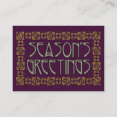 Art Nouveau Season's groeten Visitekaartje (Achterkant)