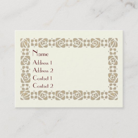 Art Nouveau Season's groeten Visitekaartje (Voorkant)