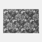 Art Nouveau Seaweed Floral, Black en White Deurmat (Voorkant)