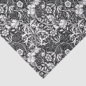 Art Nouveau Seaweed Floral, Black en White Tissuepapier (Detail)