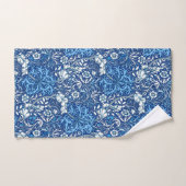 Art Nouveau Seaweed Floral, Cobalt Blue en White Bad Handdoek (Handdoek)