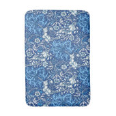 Art Nouveau Seaweed Floral, Cobalt Blue en White Badmat (Voorkant Verticaal)