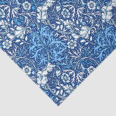 Art Nouveau Seaweed Floral, Cobalt Blue en White Tissuepapier (Detail)