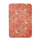 Art Nouveau Seaweed Floral, Deep Coral Oranje Badmat (Voorkant Verticaal)