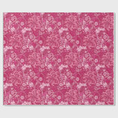 Art Nouveau Seaweed Floral, Fuchsia Pink Cadeaupapier (Vlak)