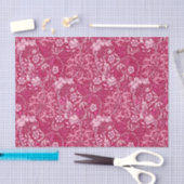 Art Nouveau Seaweed Floral, Fuchsia Pink Tissuepapier (Craft)