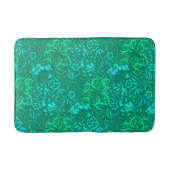 Art Nouveau Seaweed Floral, Turquoise en Aqua Badmat (Voorkant)