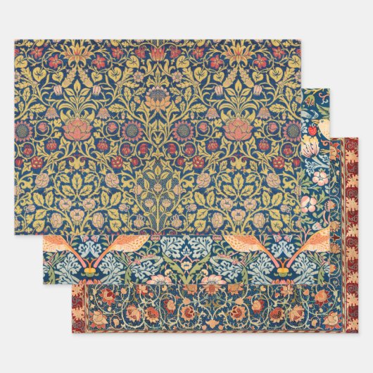 Art Nouveau Selectie van William Morris Inpakpapier Vel (Set)
